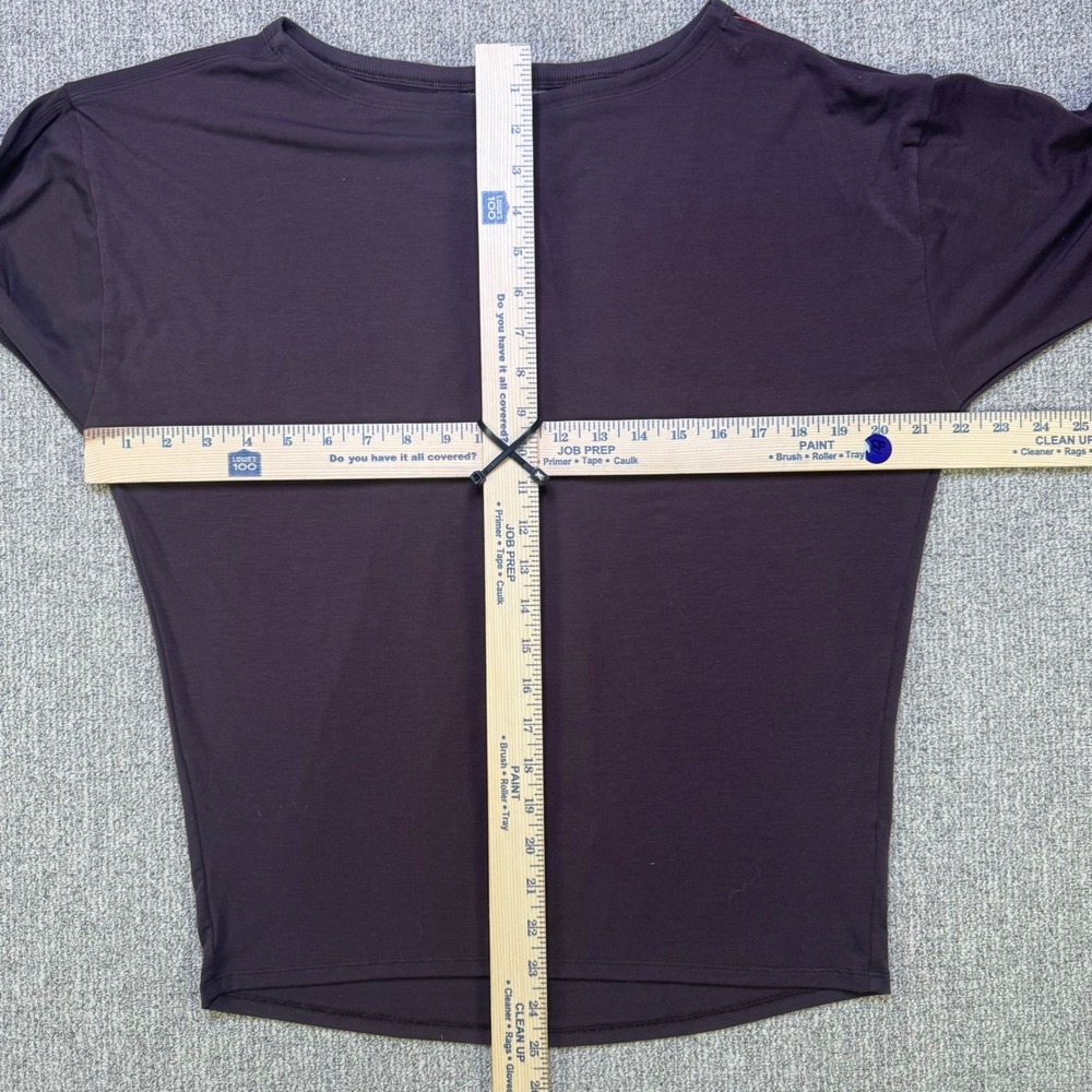 Athleta Womens XS Brown Dolman 3/4 Sleeve Boat Neck Back Cutout Top EUC - Picture 9 of 9
